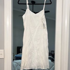 NWT Chic White Lace Midi Dress